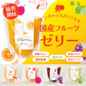 国産フルーツゼリーの販売開始のお知らせ